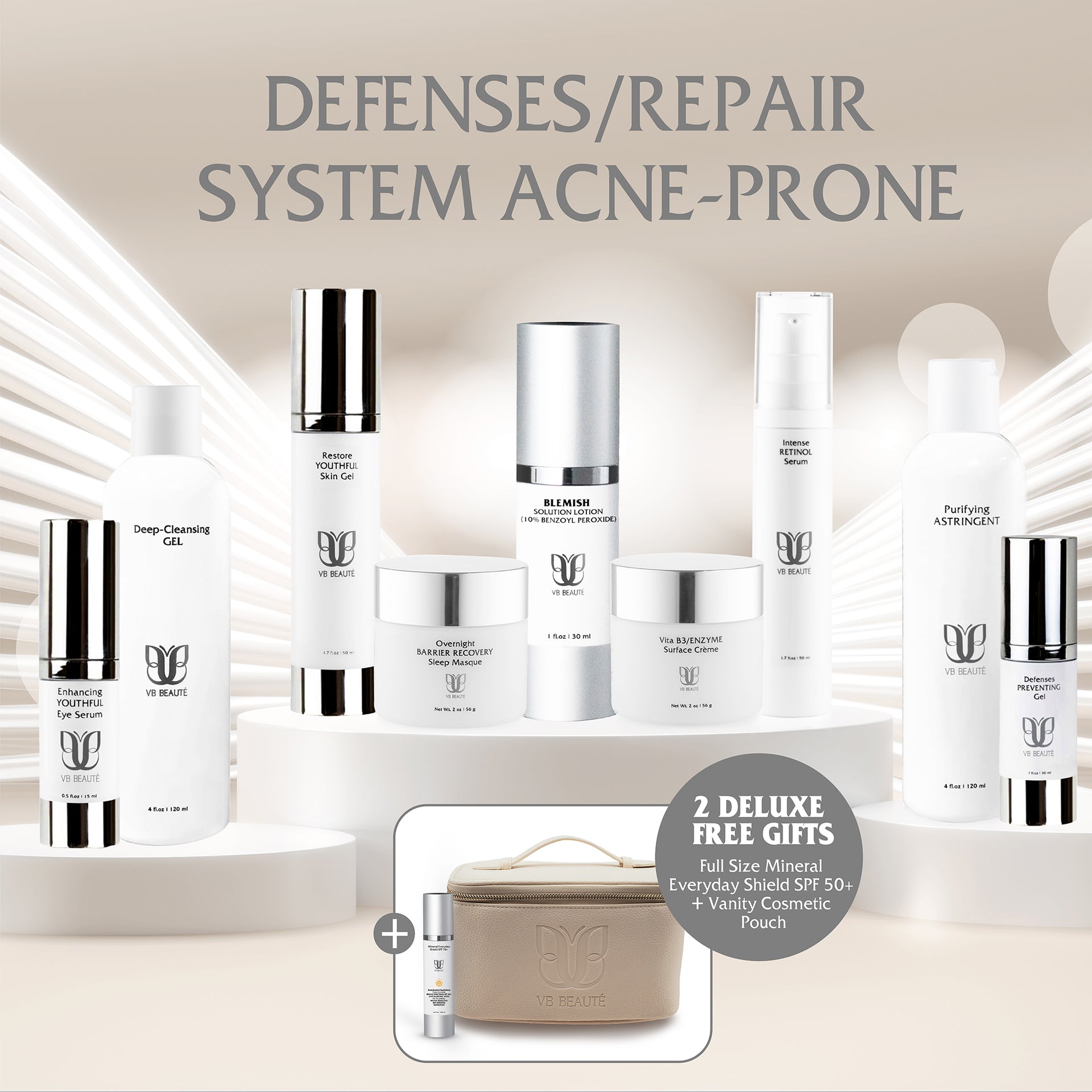 Skin Defense and Repair System - Acne-Prone + 2 Deluxe Free Gifts (LIMITED TIME OFFER!)