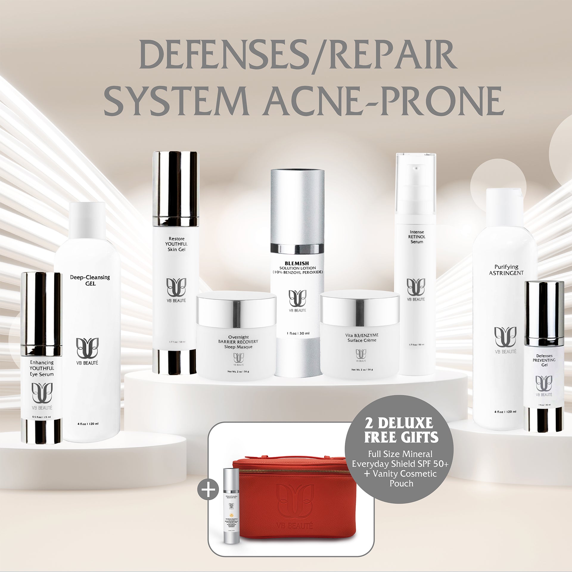 Skin Defense and Repair System - Acne-Prone + 2 Deluxe Free Gifts (LIMITED TIME OFFER!)