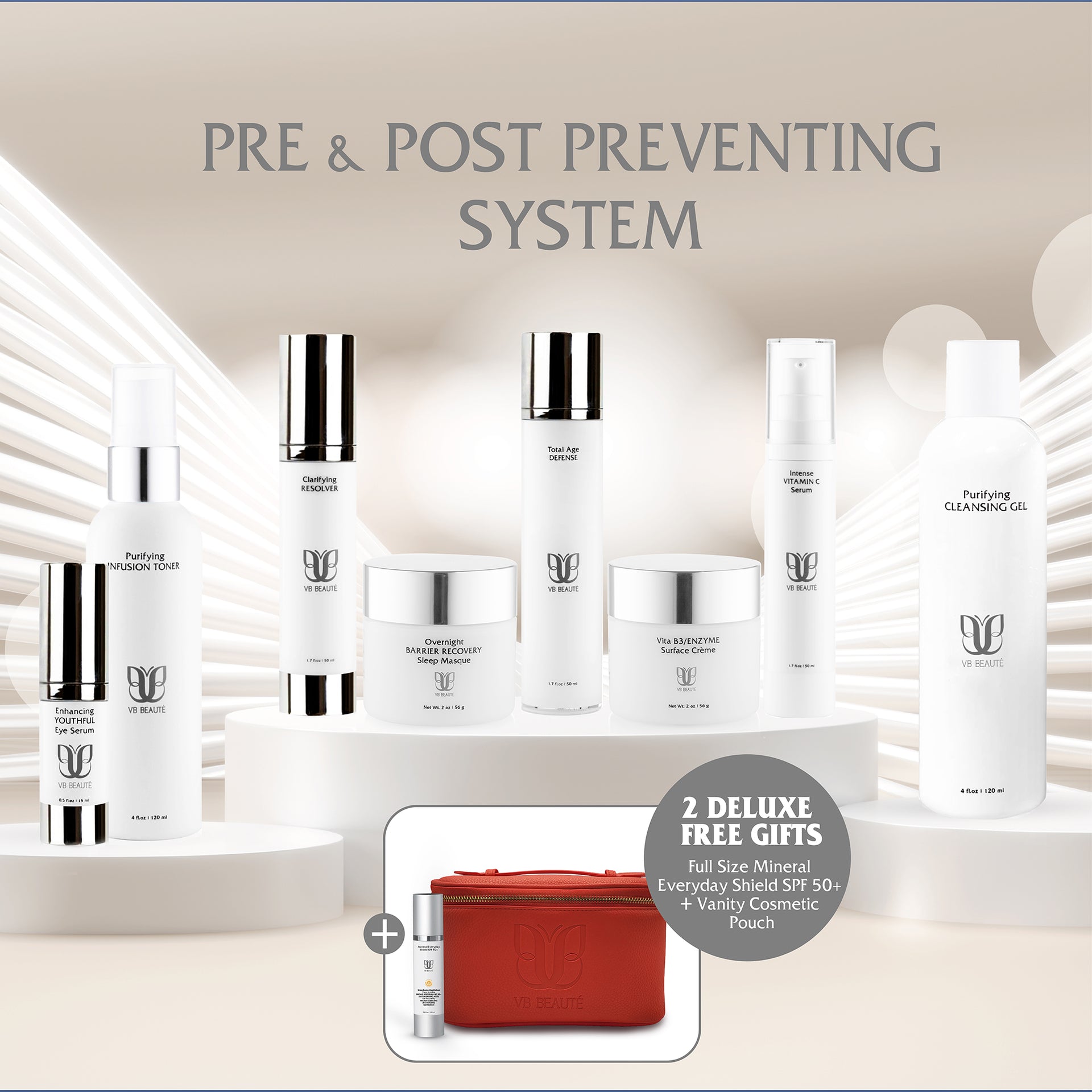 Skin Pre and Post Preventing System + 2 Deluxe Free Gifts (LIMITED TIME OFFER!)